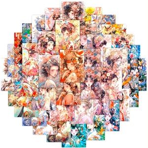 🀄️ORANGE- Traditional Festive Manga Girl🀄️